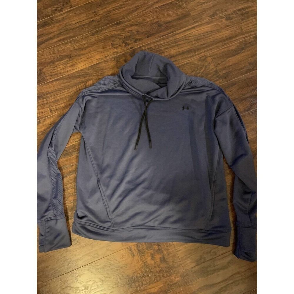 Under Armour Women's Loose Sweatshirt Funnel Neck Hoodie Pullover- LG